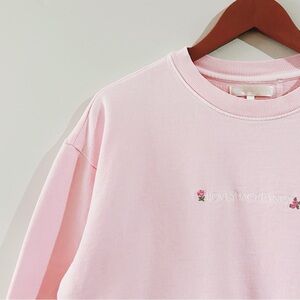 loveshackfancy | palo pullover in powder pink ↷